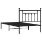 vidaXL Estructura de cama con cabecero metal negro 100x190 cm vidaXL Estructura de cama con cabecero metal negro 100x190 cm