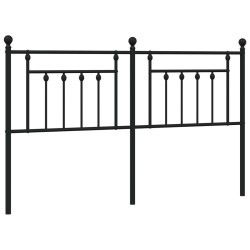 vidaXL Cabecero de metal negro 180 cm