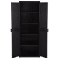 vidaXL Armario de almacenaje de jardín ratán PP negro 65x45x172 cm