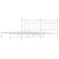 vidaXL Estructura de cama de metal con cabecero blanco 193x203 cm vidaXL Estructura de cama de metal con cabecero blanco 193x203 cm