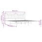 vidaXL Estructura de cama de metal con cabecero blanco 193x203 cm vidaXL Estructura de cama de metal con cabecero blanco 193x203 cm