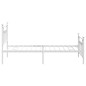 vidaXL Estructura cama metal con cabecero y pie cama blanca 100x200 cm vidaXL Estructura cama metal con cabecero y pie cama blanca 100x200 cm