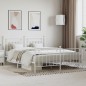 vidaXL Estructura cama metal con cabecero y pie cama blanco 183x213 cm vidaXL Estructura cama metal con cabecero y pie cama blanco 183x213 cm