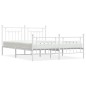 vidaXL Estructura cama metal con cabecero y pie cama blanco 183x213 cm vidaXL Estructura cama metal con cabecero y pie cama blanco 183x213 cm
