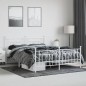 vidaXL Estructura cama metal con cabecero y pie cama blanco 183x213 cm vidaXL Estructura cama metal con cabecero y pie cama blanco 183x213 cm