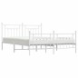 vidaXL Estructura cama metal con cabecero y pie cama blanco 183x213 cm vidaXL Estructura cama metal con cabecero y pie cama blanco 183x213 cm