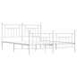 vidaXL Estructura cama metal con cabecero y pie cama blanco 183x213 cm vidaXL Estructura cama metal con cabecero y pie cama blanco 183x213 cm