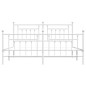 vidaXL Estructura cama metal con cabecero y pie cama blanco 183x213 cm vidaXL Estructura cama metal con cabecero y pie cama blanco 183x213 cm