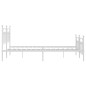 vidaXL Estructura cama metal con cabecero y pie cama blanco 183x213 cm vidaXL Estructura cama metal con cabecero y pie cama blanco 183x213 cm