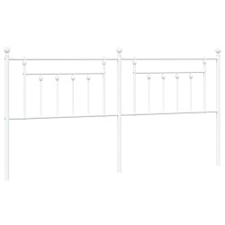 vidaXL Cabecero de metal blanco 193 cm