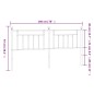 vidaXL Cabecero de metal blanco 193 cm vidaXL Cabecero de metal blanco 193 cm