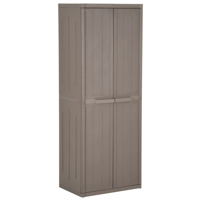 vidaXL Armario almacenaje de jardín PP apariencia madera 65x45x172 cm vidaXL Armario almacenaje de jardín PP apariencia madera 65x45x172 cm