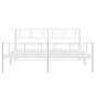 vidaXL Estructura cama metal con cabecero y pie cama blanco 193x203 cm vidaXL Estructura cama metal con cabecero y pie cama blanco 193x203 cm