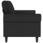 vidaXL Sofá de 3 plazas terciopelo negro 180 cm