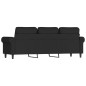 vidaXL Sofá de 3 plazas terciopelo negro 180 cm