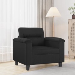 vidaXL Sillón cuero sintético negro 60 cm