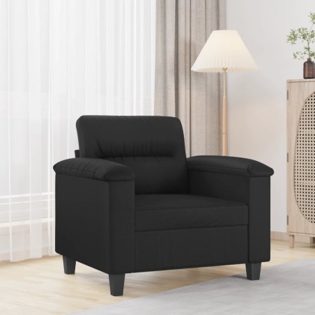 vidaXL Sillón cuero sintético negro 60 cm