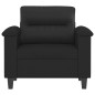 vidaXL Sillón cuero sintético negro 60 cm vidaXL Sillón cuero sintético negro 60 cm