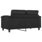 vidaXL Sofá de 2 plazas de cuero sintético negro 120 cm vidaXL Sofá de 2 plazas de cuero sintético negro 120 cm