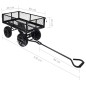 vidaXL Carrito de mano de jardín negro 250 kg vidaXL Carrito de mano de jardín negro 250 kg