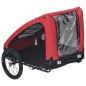 vidaXL Remolque de bicicleta para mascotas rojo y negro vidaXL Remolque de bicicleta para mascotas rojo y negro