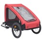 vidaXL Remolque de bicicleta para mascotas rojo y negro vidaXL Remolque de bicicleta para mascotas rojo y negro