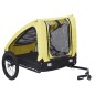 vidaXL Remolque de bicicleta para mascotas amarillo y negro vidaXL Remolque de bicicleta para mascotas amarillo y negro