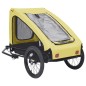 vidaXL Remolque de bicicleta para mascotas amarillo y negro vidaXL Remolque de bicicleta para mascotas amarillo y negro