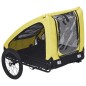 vidaXL Remolque de bicicleta para mascotas amarillo y negro vidaXL Remolque de bicicleta para mascotas amarillo y negro