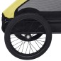 vidaXL Remolque de bicicleta para mascotas amarillo y negro vidaXL Remolque de bicicleta para mascotas amarillo y negro
