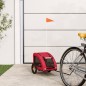 vidaXL Remolque de bicicleta mascotas hierro tela Oxford rojo vidaXL Remolque de bicicleta mascotas hierro tela Oxford rojo