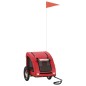 vidaXL Remolque de bicicleta mascotas hierro tela Oxford rojo vidaXL Remolque de bicicleta mascotas hierro tela Oxford rojo