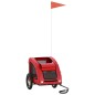 vidaXL Remolque de bicicleta mascotas hierro tela Oxford rojo vidaXL Remolque de bicicleta mascotas hierro tela Oxford rojo