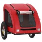 vidaXL Remolque de bicicleta mascotas hierro tela Oxford rojo vidaXL Remolque de bicicleta mascotas hierro tela Oxford rojo
