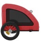 vidaXL Remolque de bicicleta mascotas hierro tela Oxford rojo vidaXL Remolque de bicicleta mascotas hierro tela Oxford rojo
