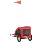vidaXL Remolque de bicicleta mascotas hierro tela Oxford rojo vidaXL Remolque de bicicleta mascotas hierro tela Oxford rojo