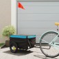 vidaXL Remolque para bicicleta hierro negro y azul 30 kg vidaXL Remolque para bicicleta hierro negro y azul 30 kg