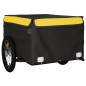 vidaXL Remolque para bicicleta hierro negro y amarillo 45 kg vidaXL Remolque para bicicleta hierro negro y amarillo 45 kg