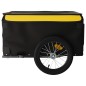 vidaXL Remolque para bicicleta hierro negro y amarillo 45 kg vidaXL Remolque para bicicleta hierro negro y amarillo 45 kg