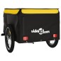 vidaXL Remolque para bicicleta hierro negro y amarillo 45 kg vidaXL Remolque para bicicleta hierro negro y amarillo 45 kg