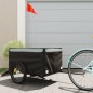 vidaXL Remolque para bicicleta hierro negro y gris 45 kg vidaXL Remolque para bicicleta hierro negro y gris 45 kg