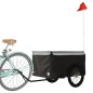 vidaXL Remolque para bicicleta hierro negro y gris 45 kg vidaXL Remolque para bicicleta hierro negro y gris 45 kg