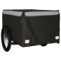 vidaXL Remolque para bicicleta hierro negro y gris 45 kg vidaXL Remolque para bicicleta hierro negro y gris 45 kg