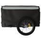 vidaXL Remolque para bicicleta hierro negro y gris 45 kg vidaXL Remolque para bicicleta hierro negro y gris 45 kg