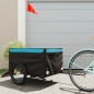 vidaXL Remolque para bicicleta hierro negro y azul 45 kg vidaXL Remolque para bicicleta hierro negro y azul 45 kg