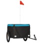 vidaXL Remolque para bicicleta hierro negro y azul 45 kg vidaXL Remolque para bicicleta hierro negro y azul 45 kg