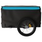 vidaXL Remolque para bicicleta hierro negro y azul 45 kg vidaXL Remolque para bicicleta hierro negro y azul 45 kg