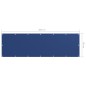 vidaXL Toldo para balcón tela oxford azul 90x300 cm