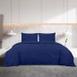 vidaXL Juego de funda nórdica microfibra ligera azul marino 200x200 cm vidaXL Juego de funda nórdica microfibra ligera azul marino 200x200 cm