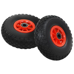 vidaXL Ruedas de carrito de sacos 4 uds PU macizo 3.00-4 260x85 mm
